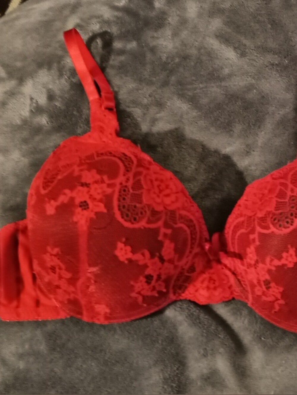 Felina Red Lace Extra Padded Push Up Bra